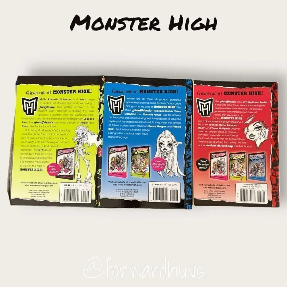 Monster High Ghoulfriends Books 2, 3, 4 by Gitty Daneshvari - Hardcover & Paperb